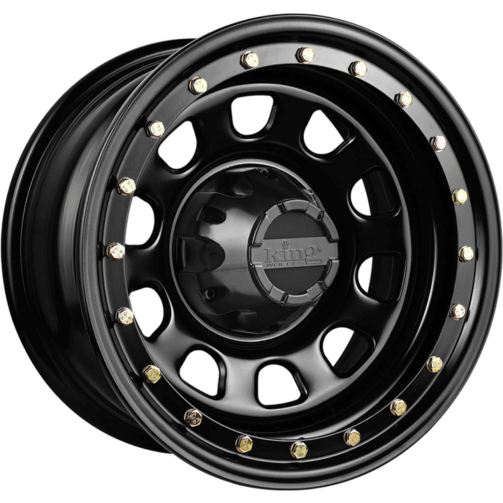 KING D-LOCKER 16" - SATIN BLACK / ZINC BOLTS - Angle