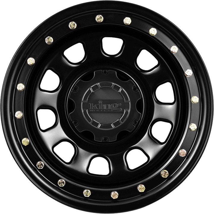 KING D-LOCKER 17" - SATIN BLACK / ZINC BOLTS - Front