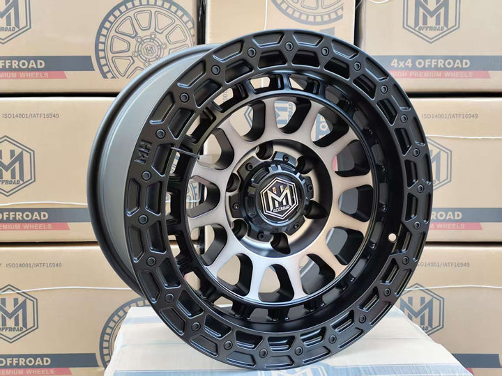 MH010 17"-MATTE BLACK GRAPHITE MACHINE FACE