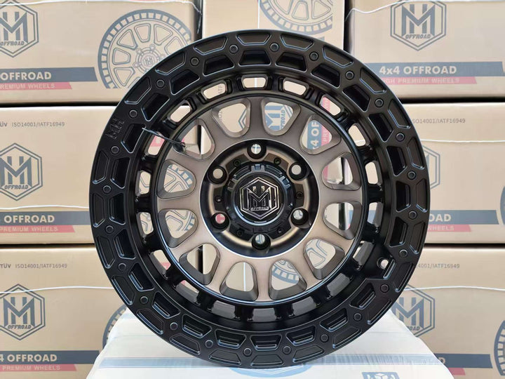MH010 17"-MATTE BLACK GRAPHITE MACHINE FACE