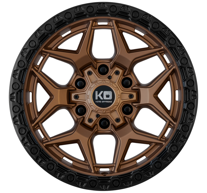 KING GROWLER 18" - SATIN BRONZE / BLACK BEAD RING - Opposite Angle