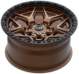 Load image into Gallery viewer, KING GROWLER 18" - SATIN BRONZE / BLACK BEAD RING - Front
