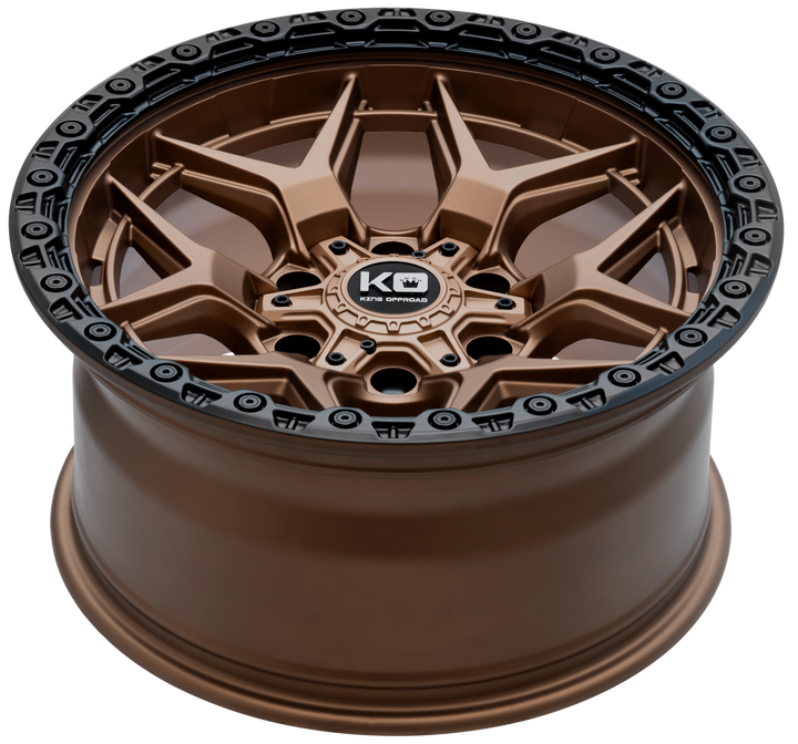 KING GROWLER 18" - SATIN BRONZE / BLACK BEAD RING - Front