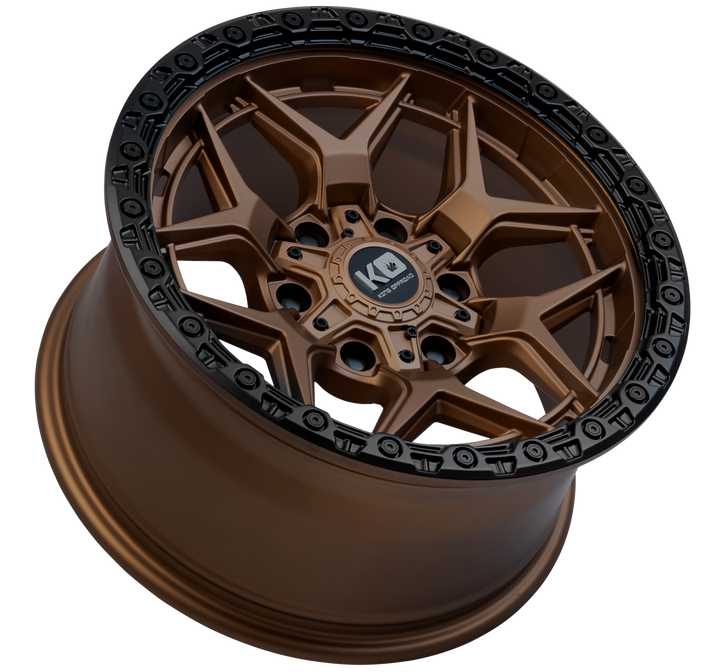 KING GROWLER 18" - SATIN BRONZE / BLACK BEAD RING - Angle