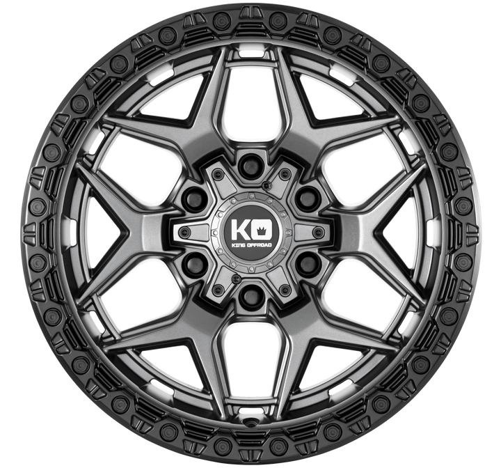 KING GROWLER 17" - MATTE TITANIUM / BLACK BEAD RING - Opposite Angle