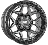 Load image into Gallery viewer, KING GROWLER 17" - MATTE TITANIUM / BLACK BEAD RING - Angle
