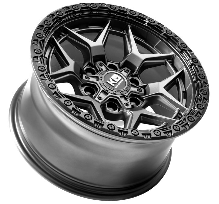 KING GROWLER 17" - MATTE TITANIUM / BLACK BEAD RING - Front