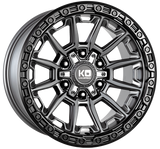 Load image into Gallery viewer, KING WARRIOR 18" - MATTE TITANIUM / BLACK BEAD RING - Angle
