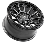 Load image into Gallery viewer, KING WARRIOR 17" - MATTE TITANIUM / BLACK BEAD RING - Front
