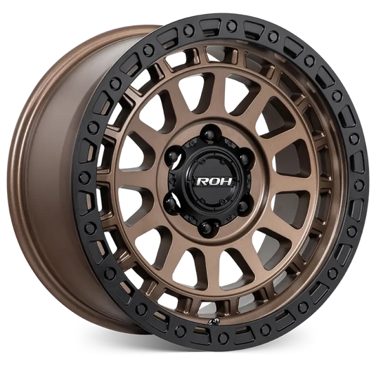 ROH ASSAULT 18x9 Bronze Centre Black Lip wheel