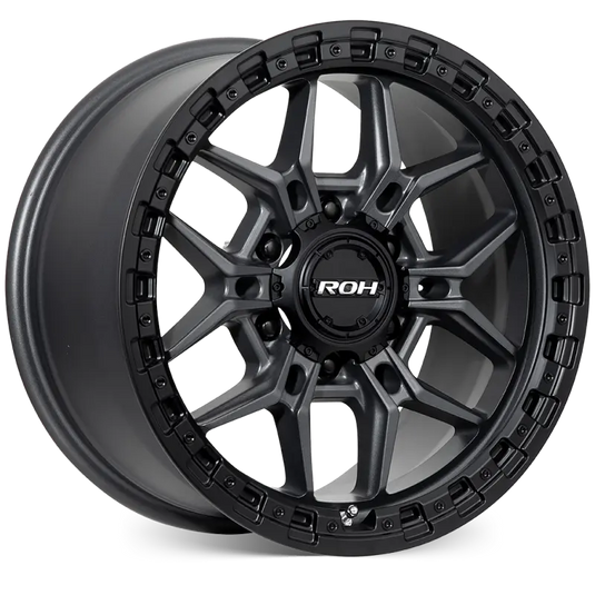 ROH AXE 18x9 Graphite Centre Black Lip wheel