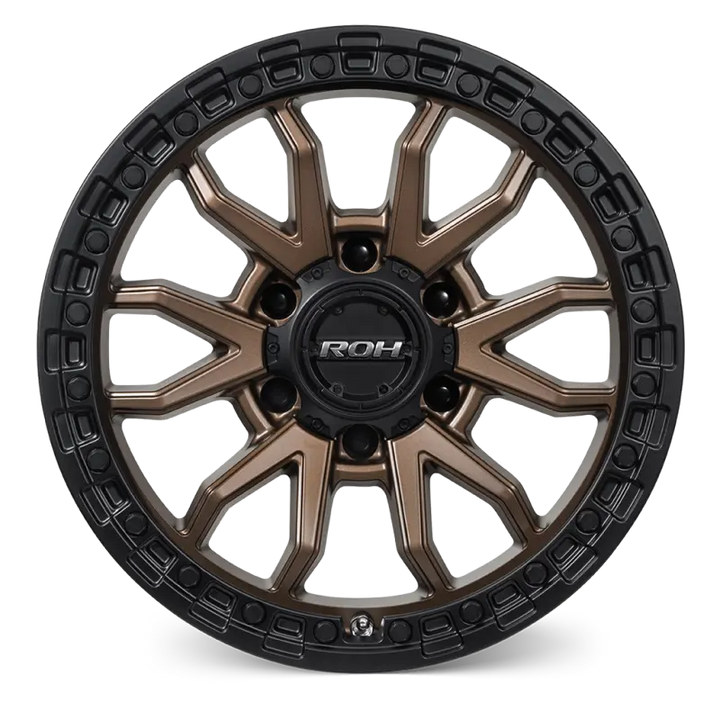 ROH RAID 18" - BRONZE CENTRE BLACK LIP front view