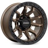 Load image into Gallery viewer, ROH RAID 5 17x9 Bronze Centre Black Lip wheel
