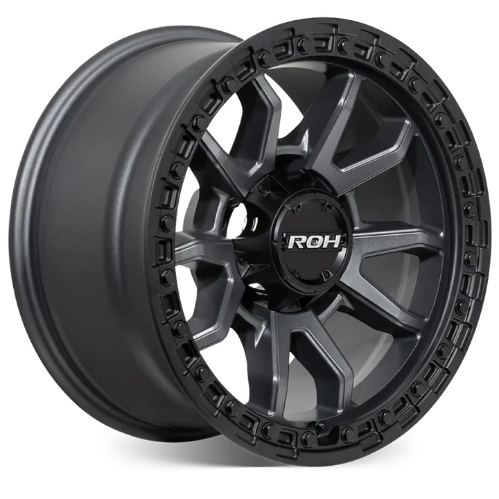 ROH RAID 5 17" - GRAPHITE CENTRE BLACK LIP angled view